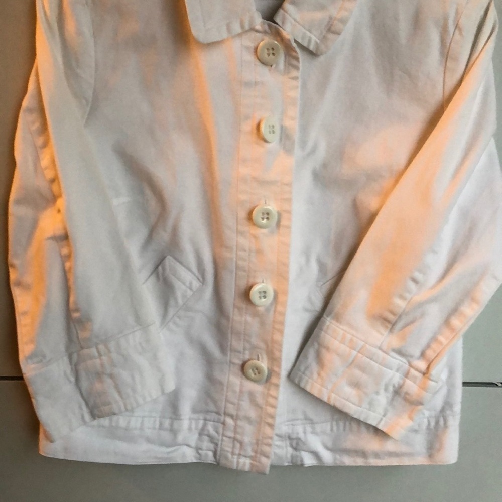 Talbots cotton/spandex white sporty jacket